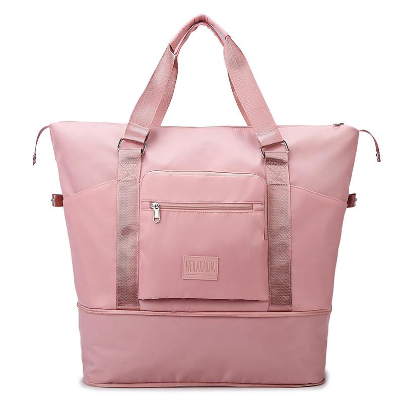 Multi-functional, Expandable, Large-capacity Portable Travel Bag with Dry and Wet Separation, Sports Folding Fitness Bag with A Pull Handle