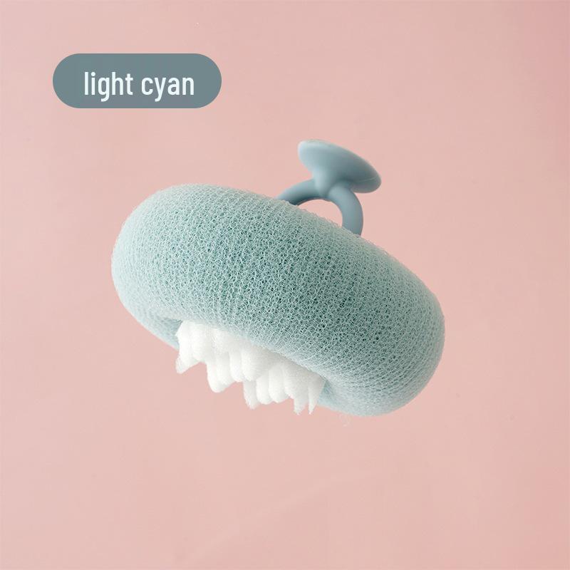 Sunflower Two-in-One Bath Scrubber with Suction Cup - High-Grade Shower Sponge for Girls.