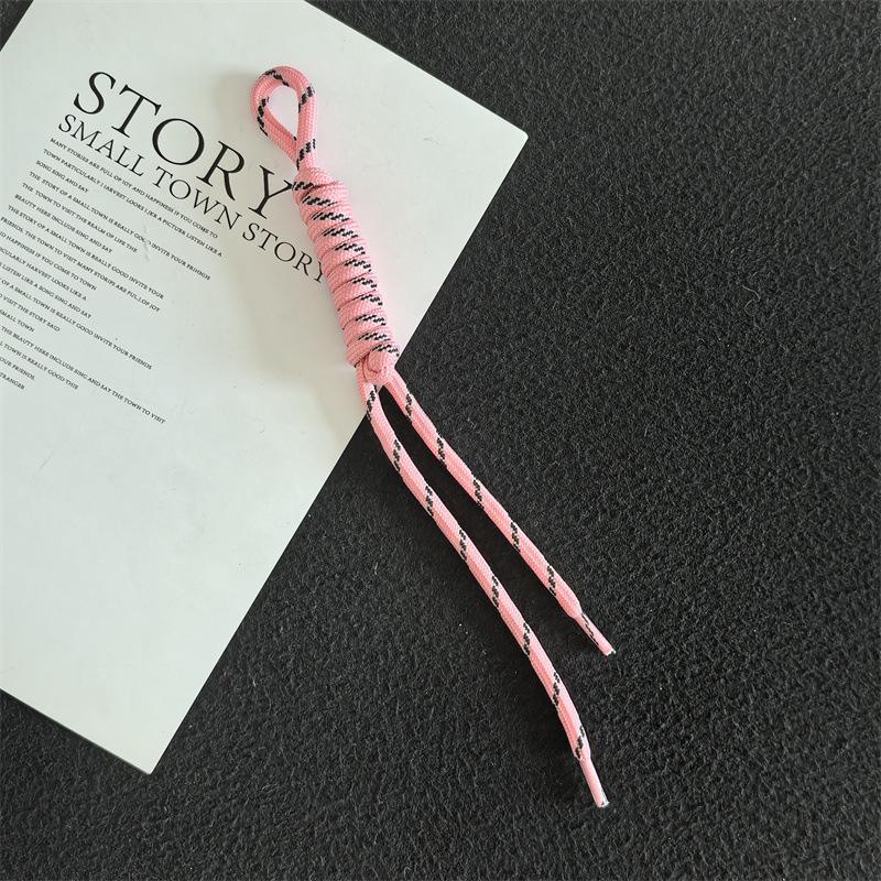 Colorful Trendy Miu Style Polyester/Nylon Braided Rope Pendant with Knotting for Bags