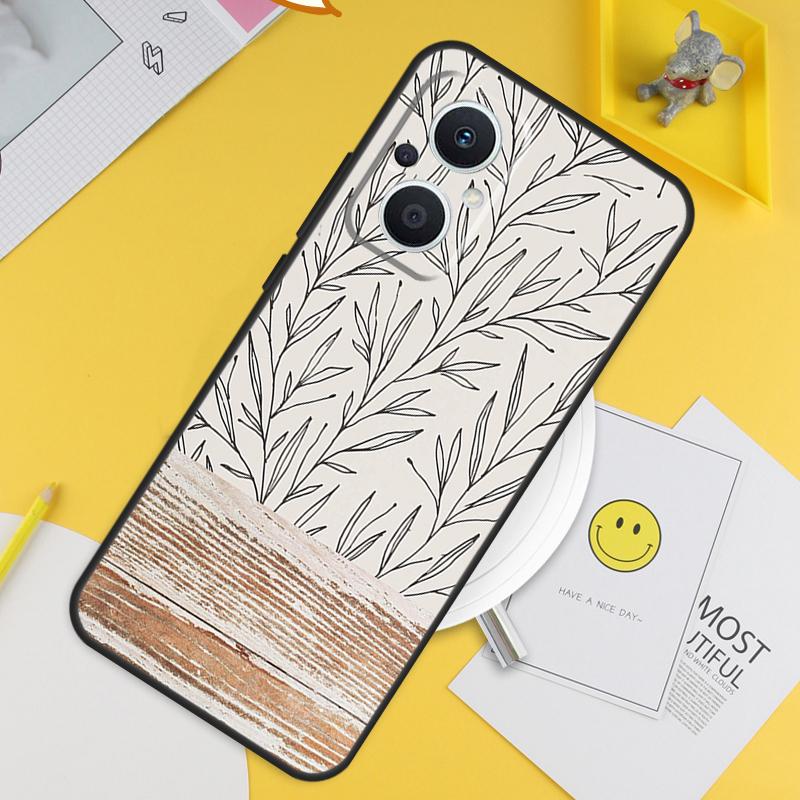 

Boho Botanical Leaf Cow Cactus For OPPO Reno 14 12 11 10 13 Pro 8T 11F 12F 13F 14F 7 8 Lite OPPO Find X9 X8 X6 X5 Pro Case OPPO Reno11