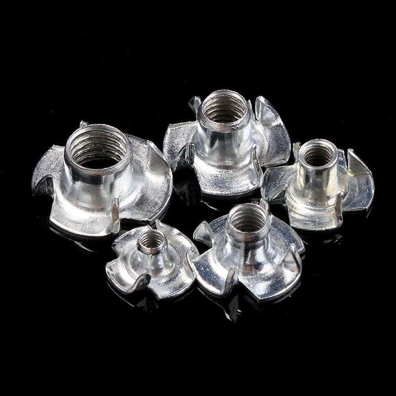 90pcs Four Pronged Claws Speaker Nut M3 M4 M5 M6 M8 Blind Inserts Nut Zinc Plated For Wood Furniture Rivet Nut Fasteners