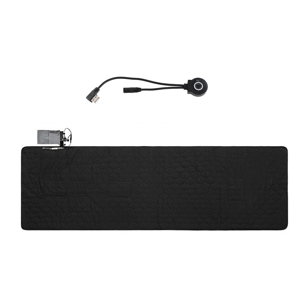 Heated Sleeping Bag Pad Mattress USB Power Warm Heating Mat with 5 Heating Zone 3-Level Temperature for Indoor Outdoor Camping