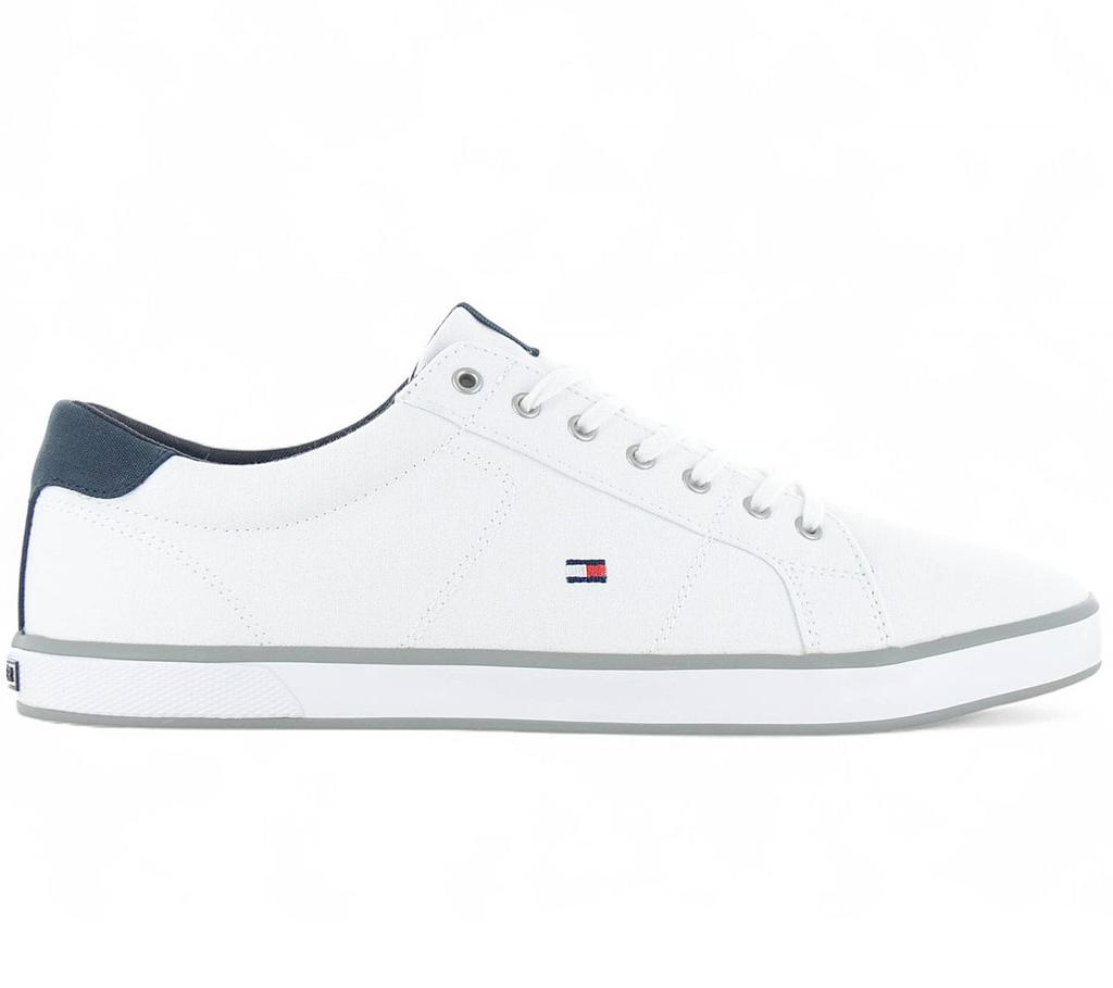 Tommy Hilfiger נעלי סניקרס גברים קנבס לבן FM0FM00596-100 מקורי