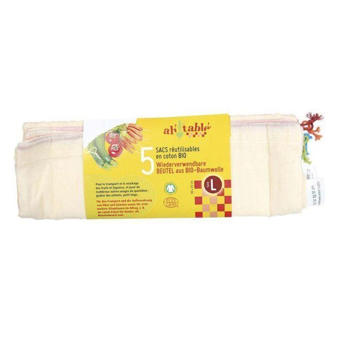 10 wiederverwendbare Baumwolltaschen 32 x 29 cm