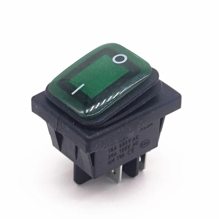 

5 шт. 4-контактный лодочный морской водонепроницаемый переключатель включения/выключения DPST тумблер 30A сверхмощный 250 В со светодиодной подсветкой