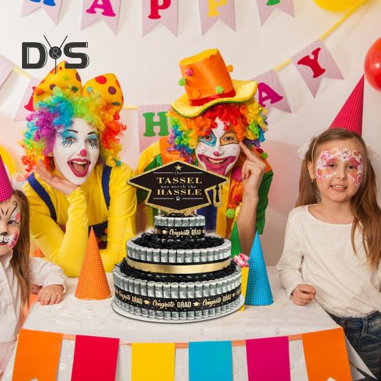 Dárky k promoci 2025 Třípatrový dort plný hotovosti Dekorace k promoci pro chlapce a dívky Střední škola Vysoká škola Potřeby na promoční párty