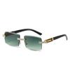 Luxe Strass Zonnebril Dames Heren Feest Rechthoekig Flits Cheetah Diamant Uv400 Zonnebril