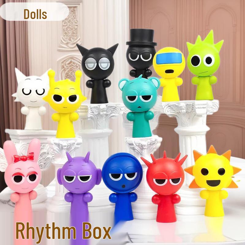 Large Rhythm Box Figurine Music Toy Set for Kids