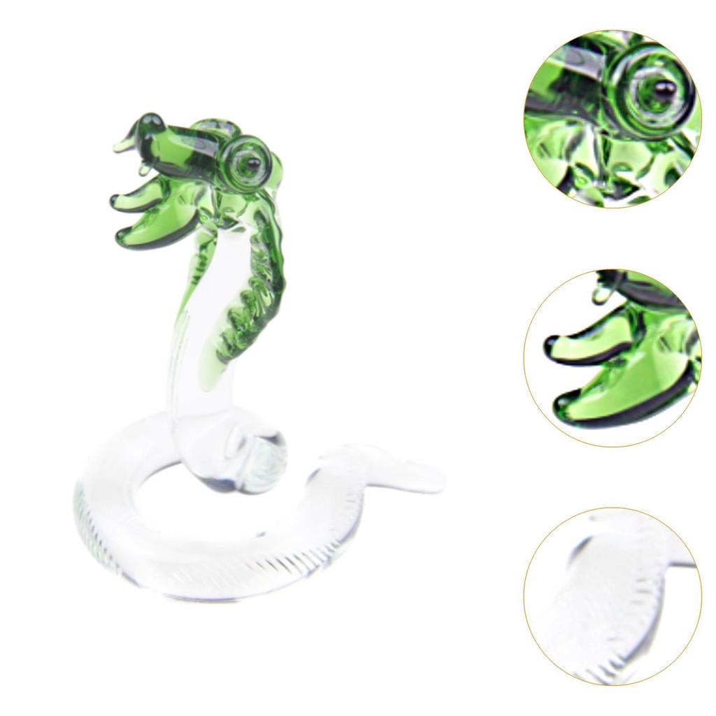 Liten ormstaty i glas, Prydnad, 2025 Kinesiska Ormens År Dekoration