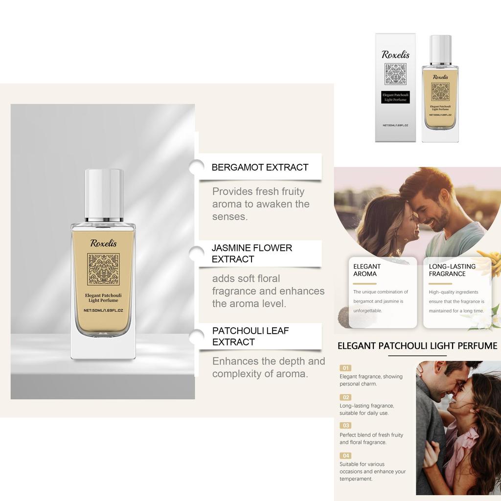 Elegant Patchouli Perfume Travel Size Fresh Fragrance Delicate Alluring Scent Spray