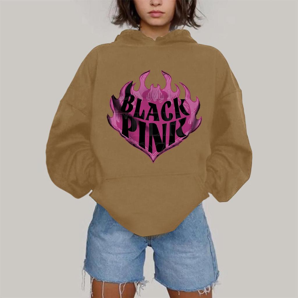 Women's Fashionable Casual Hooded Long Sleeved Printed Sweatshirt