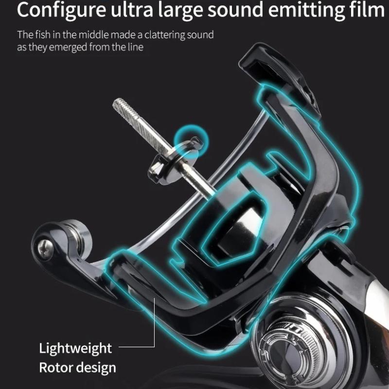 Arrival Saltwater Fishing Reel Metal Ball Knob Spinning Reels 2000-7000 3+1BB 5.2:1 Max Drag 15KG Long-distance Casting Water-Proof Reels Lure Reel