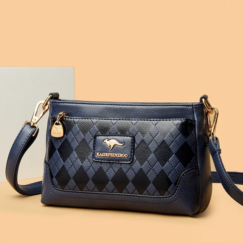 Colorblocking Kleine quadratische Tasche für Damen mittleren Alters, Umhängetasche für Damen, Damen-Einzelschultertasche