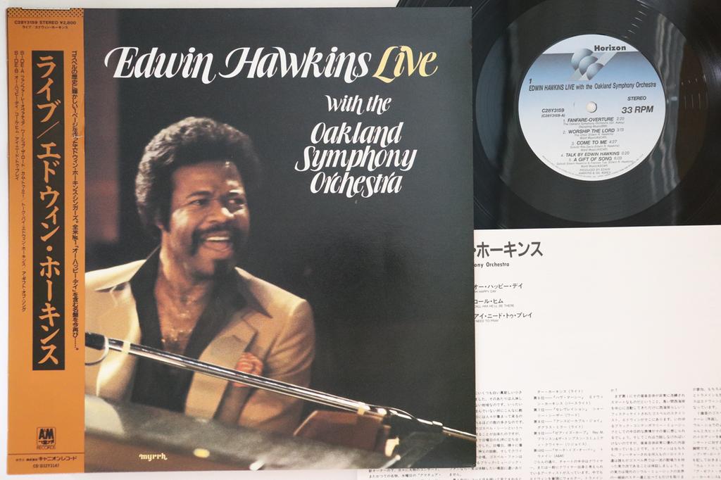 LP Record EDWIN HAWKINS - Edwin Hawkins Live With The Oakland C28Y3159 HORIZON 1987 Japan Obi Soul/Funk Used