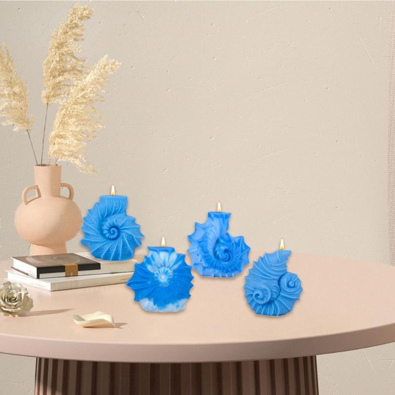 Silicone Molds Ocean Styles Candle Molds Handmade Epoxy Resin Molds 3D Conch Castings Molds Plasters Molds
