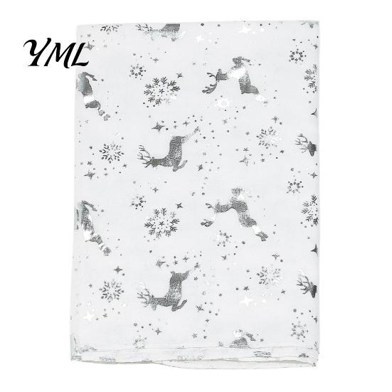 Soft Festive Neck Warmer Christmas Theme Scarf for Women, Glitter Sparkly Foil Reindeer Winter Print Scarves, Lightweight Shawl Wrap Fall Daily