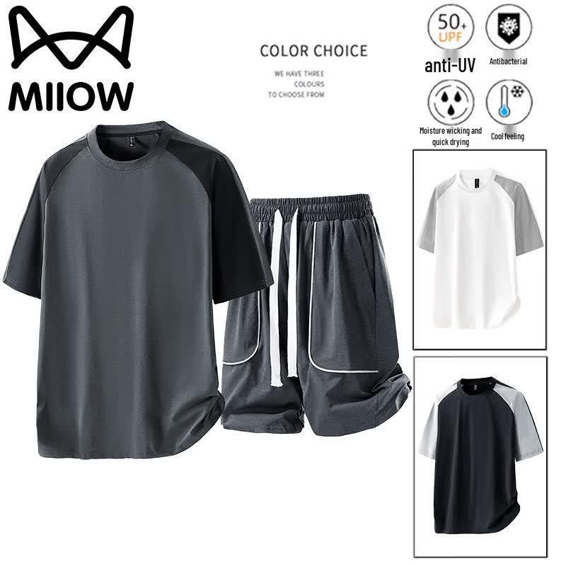 MiiOW Men s Summer Casual T-Shirt & Shorts Set M