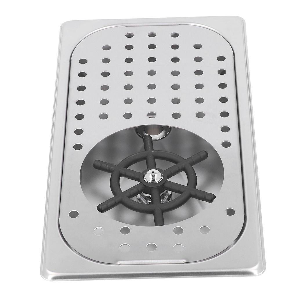 Stainless Steel Cup Washer High Pressure G1/2in Embedded Glass Rinser for Hotels Cafes Homes