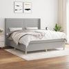 Exclusive House - Bed Slat Base with Mattress Light Grey 180x200cm Fabric