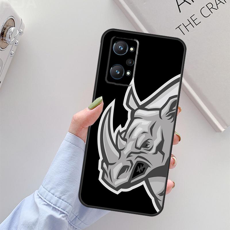 

Mudhorn Rhino Skull For Realme C61 C75 C55 C51 C21Y C25S C67 C53 13 12 10 11 14 Pro Plus GT 6T 6 5 GT7 Pro Case Realme C25 C25s