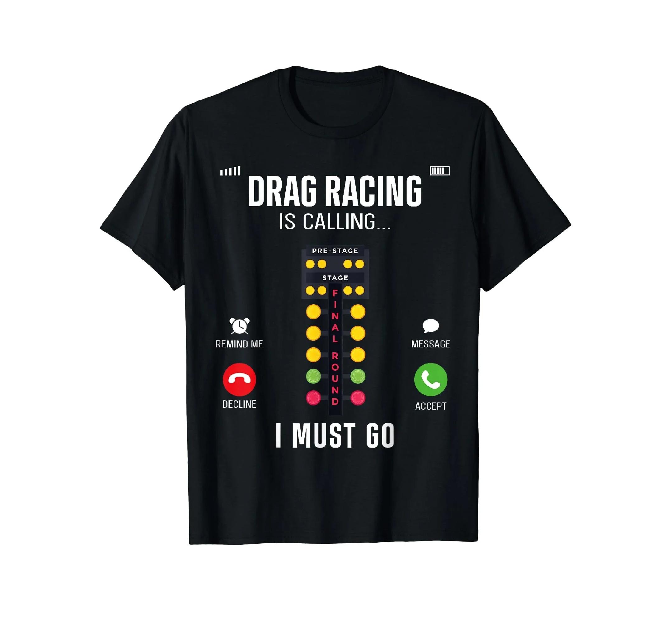 

Drag Racing Is Calling Funny Christmas Tree Lights Graphic Tee Men s Short Sleeve T-Shirt S чёрный
