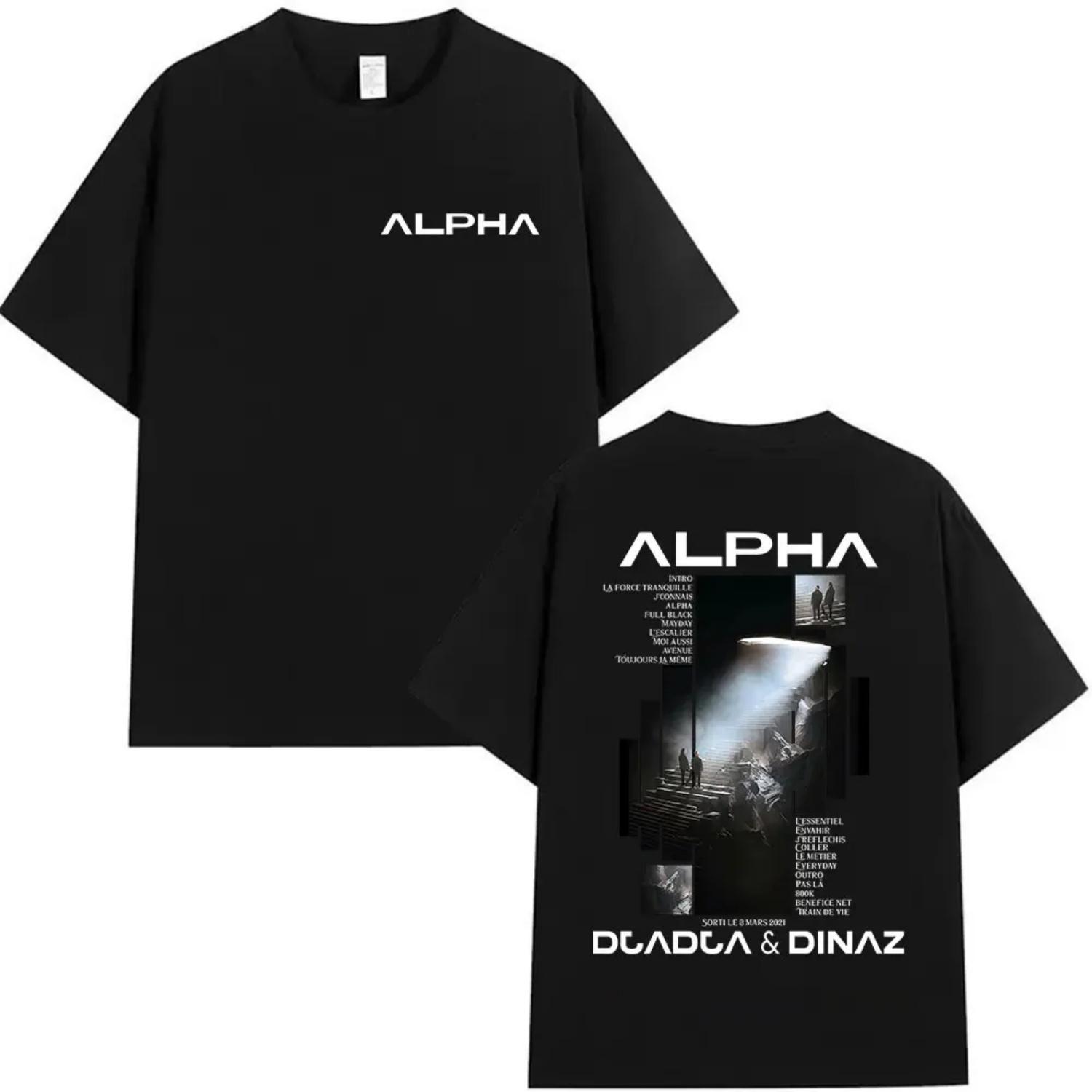 

Rapper Alpha Djadja & Dinaz Album 2026 Graphic T-Shirts Men s Hip Hop Gothic Short Sleeve T Shirt Pure Cotton T-shirt Streetwear XL чорний