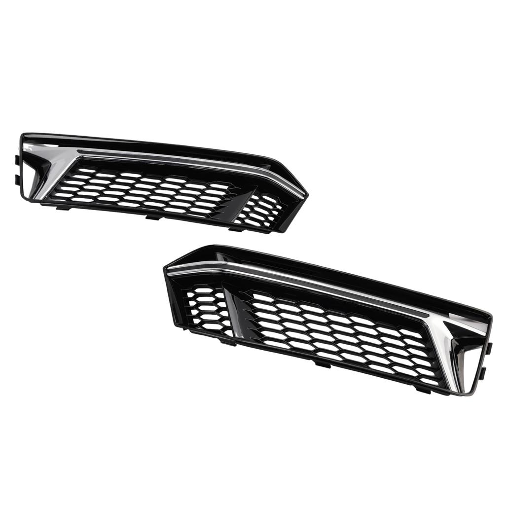 2PCS Fog Light Cover Grille Grill Fit A4 B9 S-Line S4 2016-2018