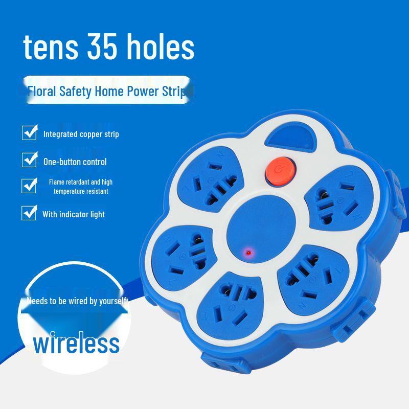 Creative USB Multi-Hole Power Strip with Anti-Leakage Socket for Dorm & Home