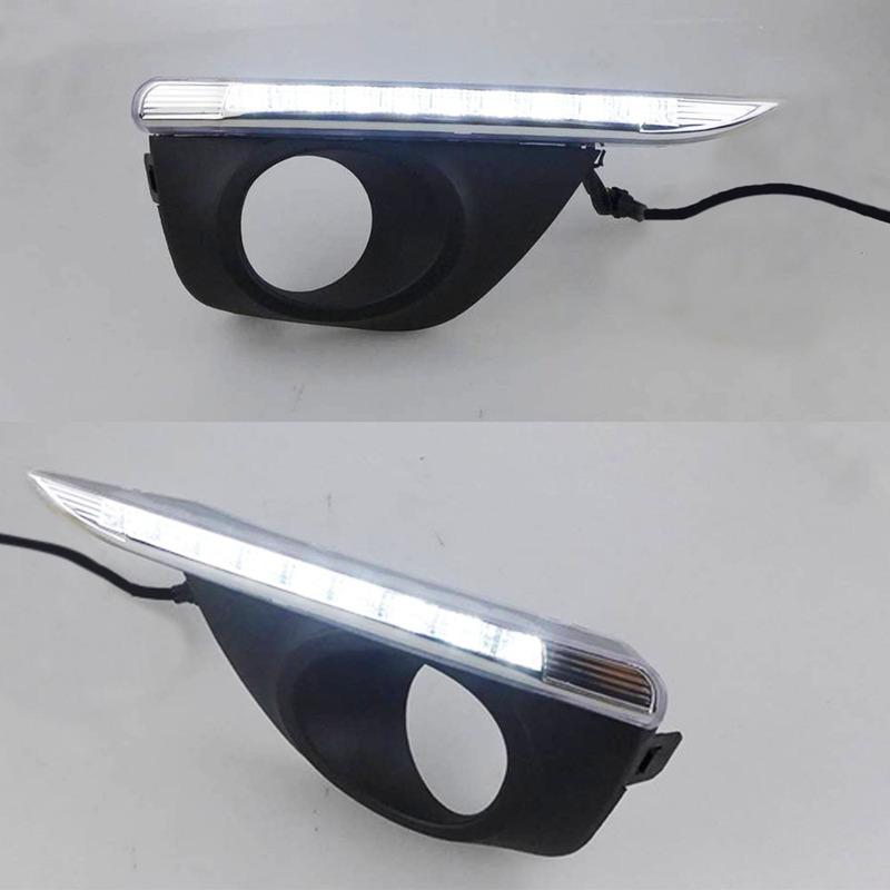 Car Flashing 1 Pair DRL LED Daytime Running Light Warning Light Fog lamp Car Accessories For Renault koleos 2011 2012 2013 2014