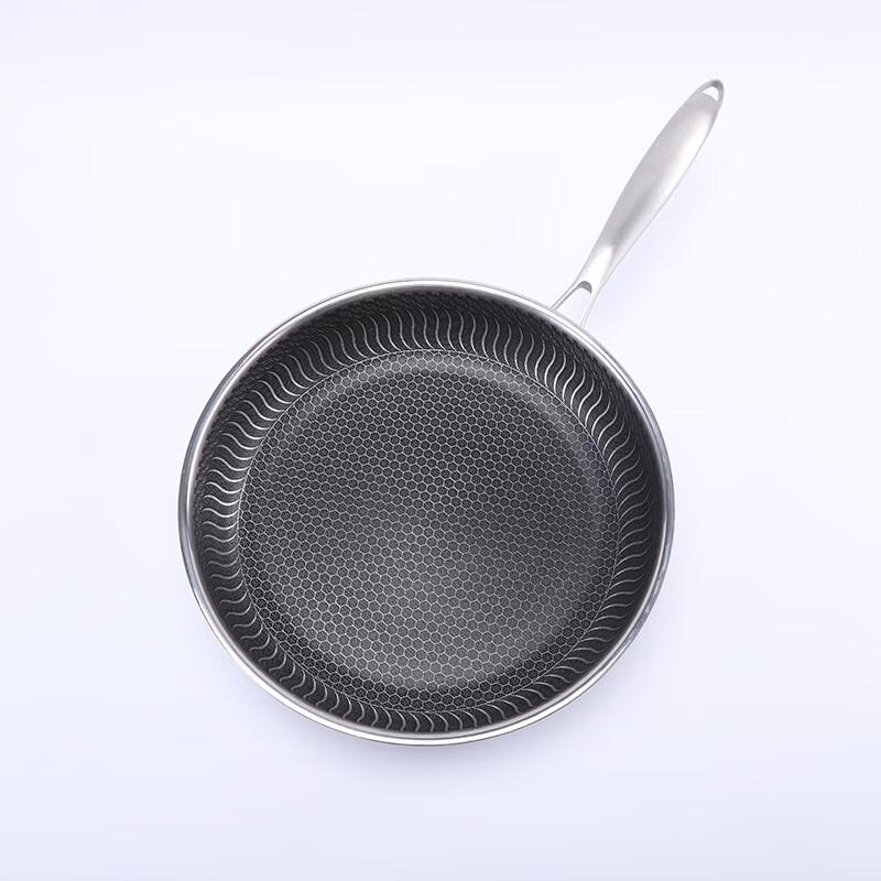 ZISIZ 28cm 5-Ply Stainless Steel Non-Stick Frying Pan