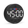 LED Timer with Magnetic Backing and Transparent LCD Screen Designed for Cooking Baking Study and Office Time Management