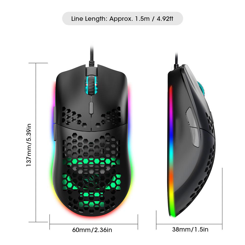 Hxsj J900 Hole Mouse 6 Key Wired Gaming Mice Macro Programming Rgb Lighting Hh0 Uygun Fiyatli Satin Alin Fiyat Ucretsiz Teslimat Fotograflarla Gercek Yorumlar Joom