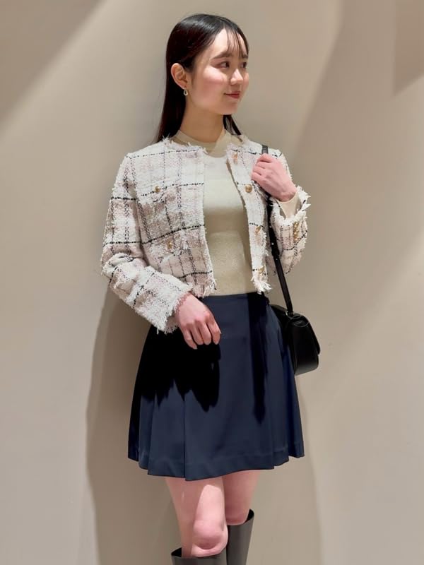 Snidel Lame Sheer Knit Pullover SWNT251091 IVR Women's