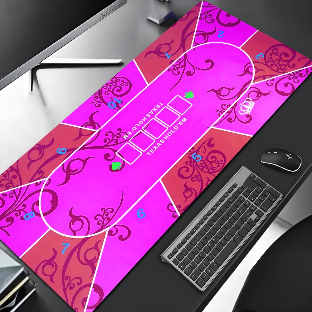Texas Poker Mat Mouse Pad Edge Big Gaming Desk Decor Locking Computer Gamer Large Rubber Art Mousepad Laptop Desk Mat