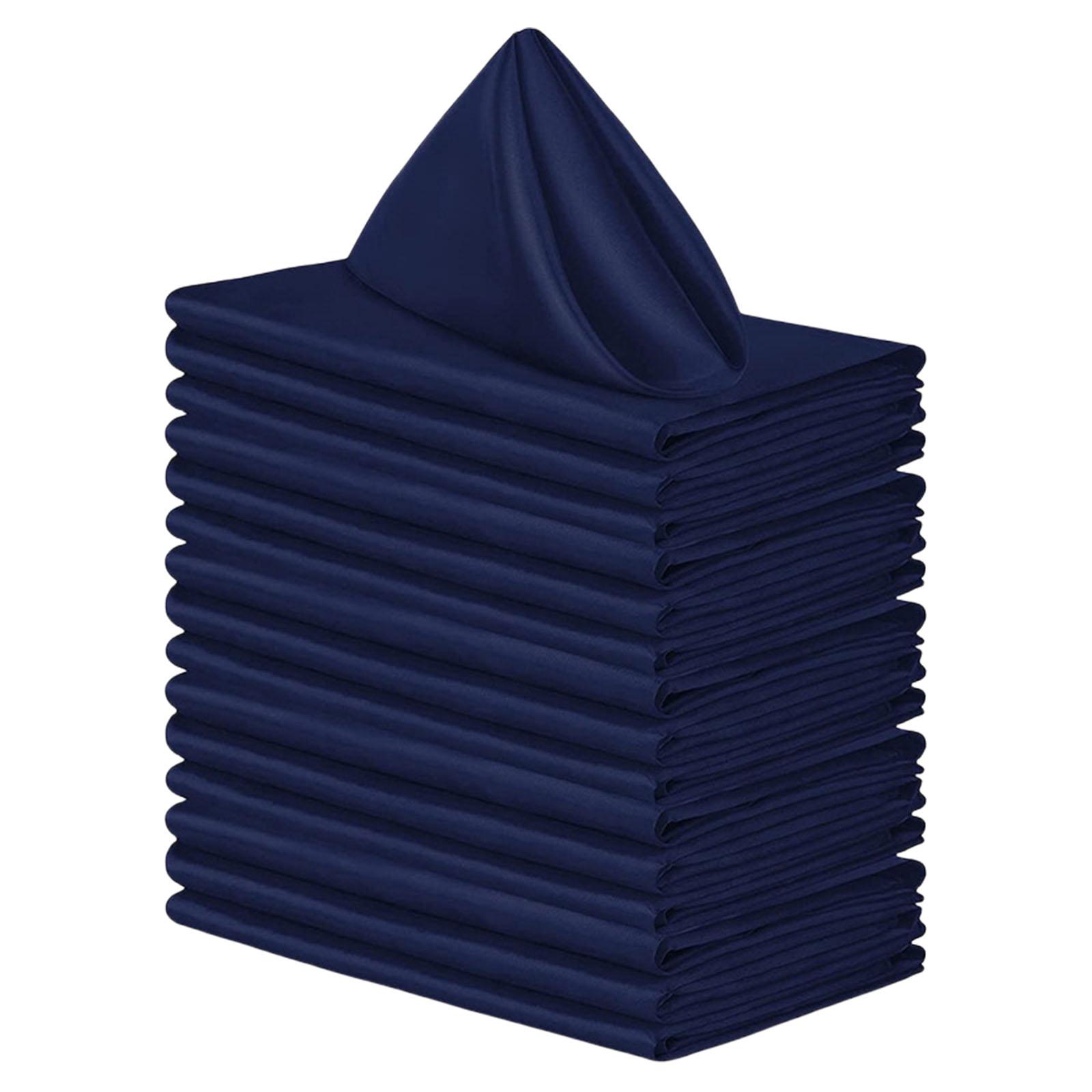 

10 шт. Хлопковые салфетки квадратные столовые салфетки для свадебной вечеринки, дня рождения, украшения столовой темно-синий