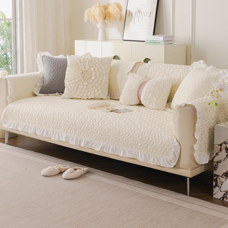 Sofa Cushion Universal In All Seasons New One-Piece Straight Row Fixed Non-Slip Seat Cushion Leather Sofa Cover Towel