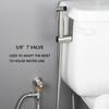 Bidet T Adapter, Biveah Stainless Steel Angle Stop Add-A-Tee Valve 3/8" for Toilet Supply Line Brushed Nickel, KTS002NA