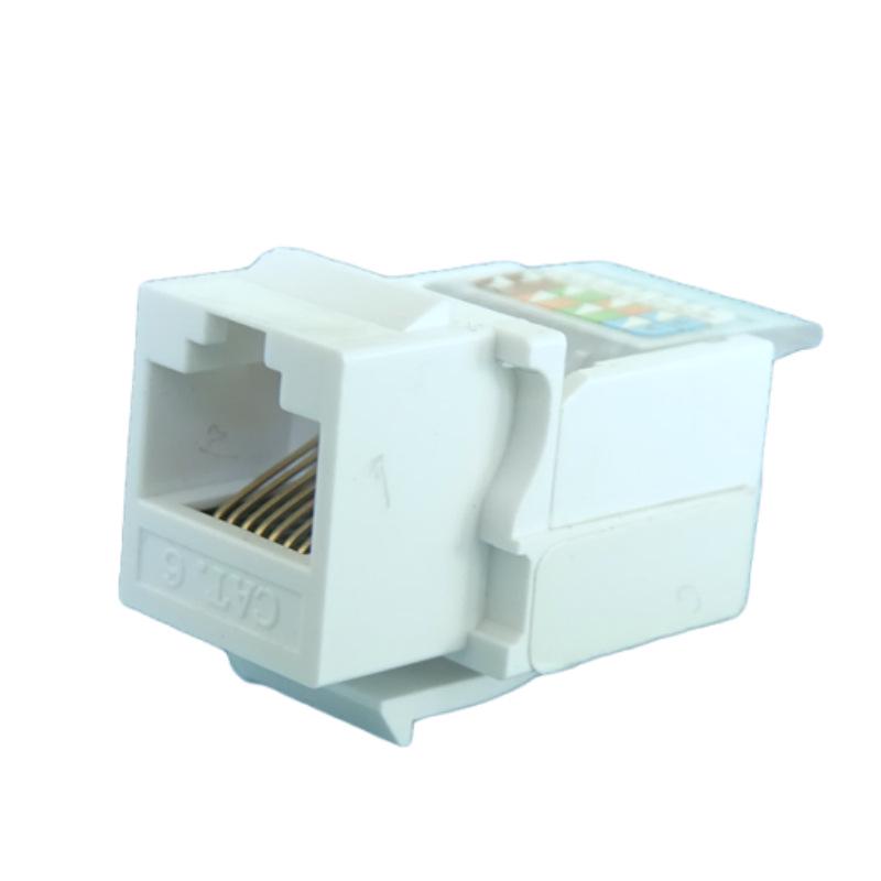 

Cat6 RJ45 Gigabit Ethernet Tool-Free Network Jack and Socket with Integrated Cabling Plug.