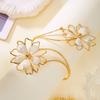 Fashion Metal Hollow Flower Cuff Bangle for Women Personality Opening Adjustable Armband Bracelet Beach Holiday Party Jewelry