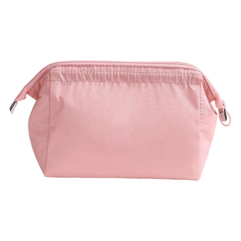 

Waterproof Cosmetic Storage Bag Water Resistant Designs Multi Pocket Toiletry Organizer Travel Essential рожевий
