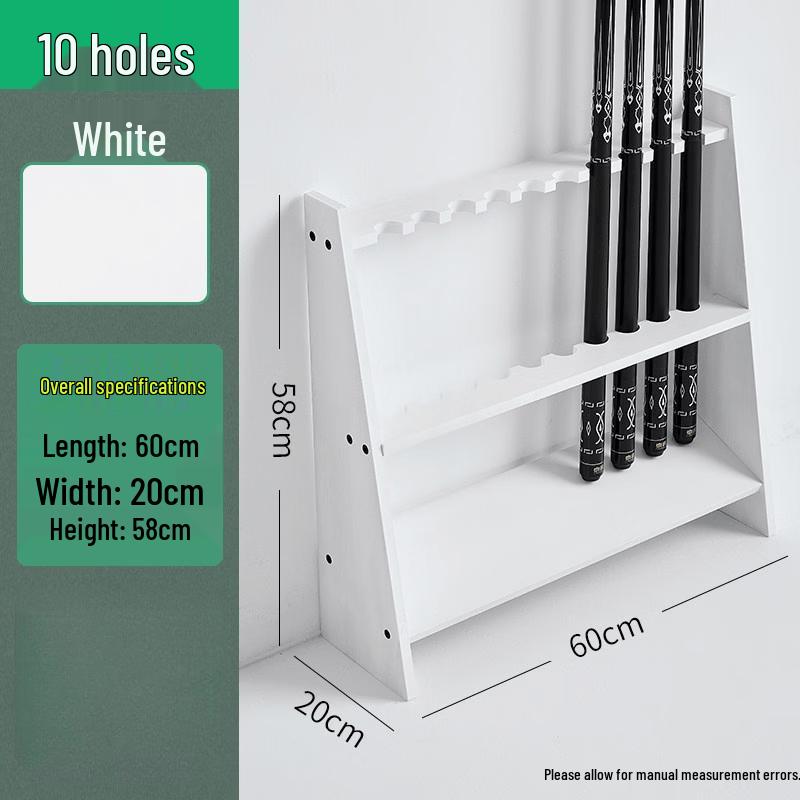 Jundingying Solid Wood 10-Cue Billiard Floor Rack