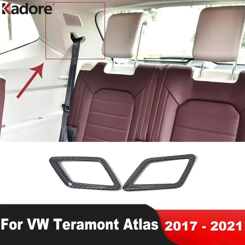 Car Rear Roof Audio Speaker Cover Trim For Volkswagen VW Teramont Atlas 2017-   Carbon Fiber Interior Accessories