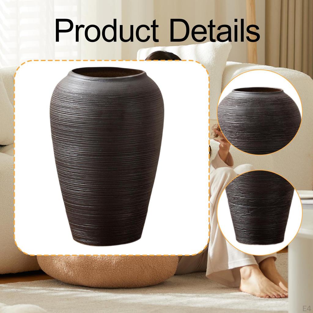 Vase for Flower Arrangements, Decorative Rustic Ceramic The Dining Table