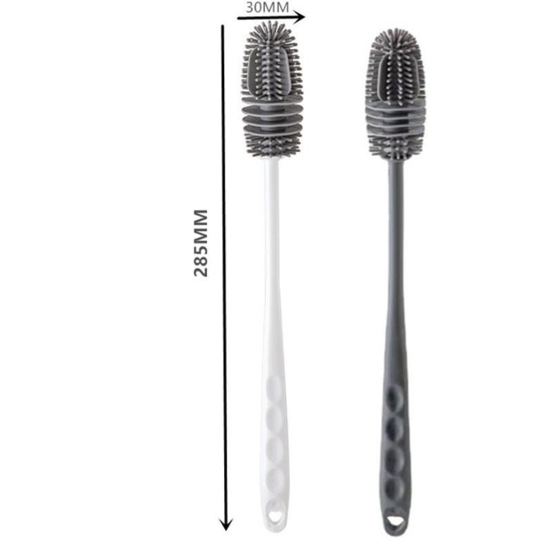 Silikonový kartáč na kelímky Čisticí štětec na láhve s mlékem Čisticí prostředek na láhve na vodu s dlouhou rukojetí Čisticí štětec na skleněné kelímky Čisticí pomůcky do kuchyně