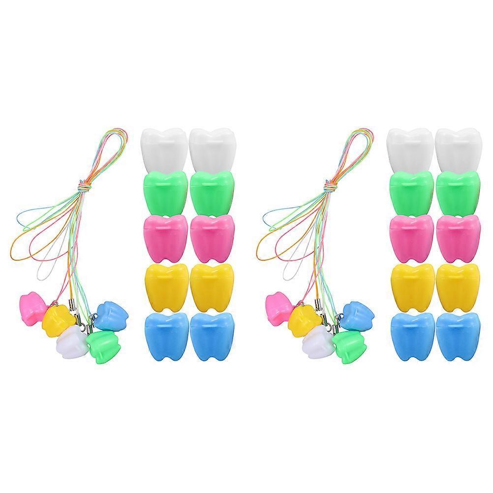 Tooth Keepsake Box for Baby Teeth Storage with 30Pcs Assorted Colors