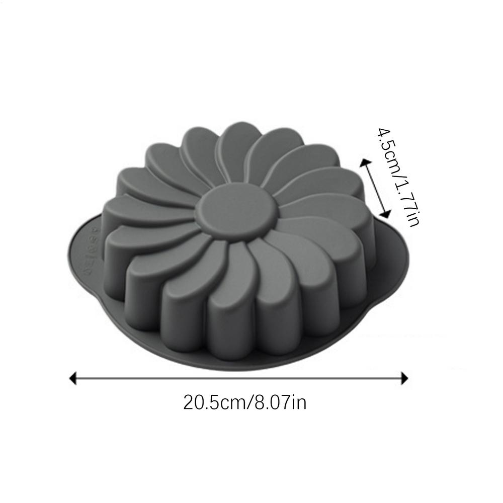 Flower Silicone Mold Round Sunflower Baking Molds Reusable Flower Baking Trays Large Cake Baking Pans for Valentine's Day
