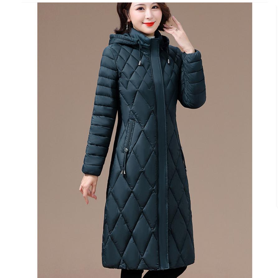 Women's Over-the-knee Down Padded Jacket Thickened Western Style Loose Padded Jacket Plus Size Padded Jacket Winter