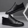 Men Summer Winter Casual Sneakers ThickSoled New Versatile Leather Genuine Leather Suitable for Daily Wear and Various Occasions