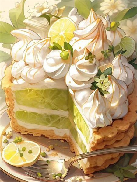 Diamant-Malerei-Set, Kuchen, Essen, volle quadratische und runde Stickerei, Kaffeelandschaft, Mosaik, Heimdekoration