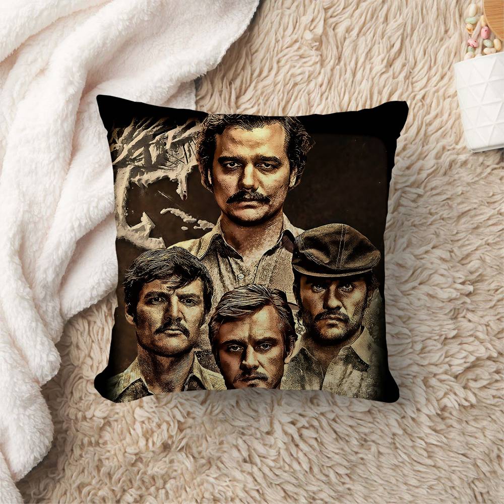 TV Series NNarcos Decorative Room Aesthetics Pillow Case Home Decor Bedroom Sofa Bed Couch Pillow Cover x